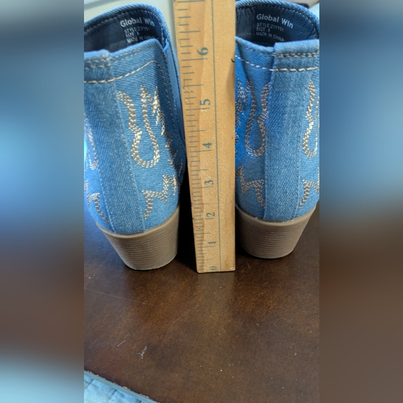 Global Win Ankle Cowgirl Jeans Boots. Size 8. - Picture 4 of 9